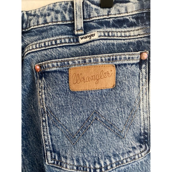 Wrangler Westward High Rise Bootcut Jeans Blue Two Tone Color Block 31x30 - Picture 2 of 16